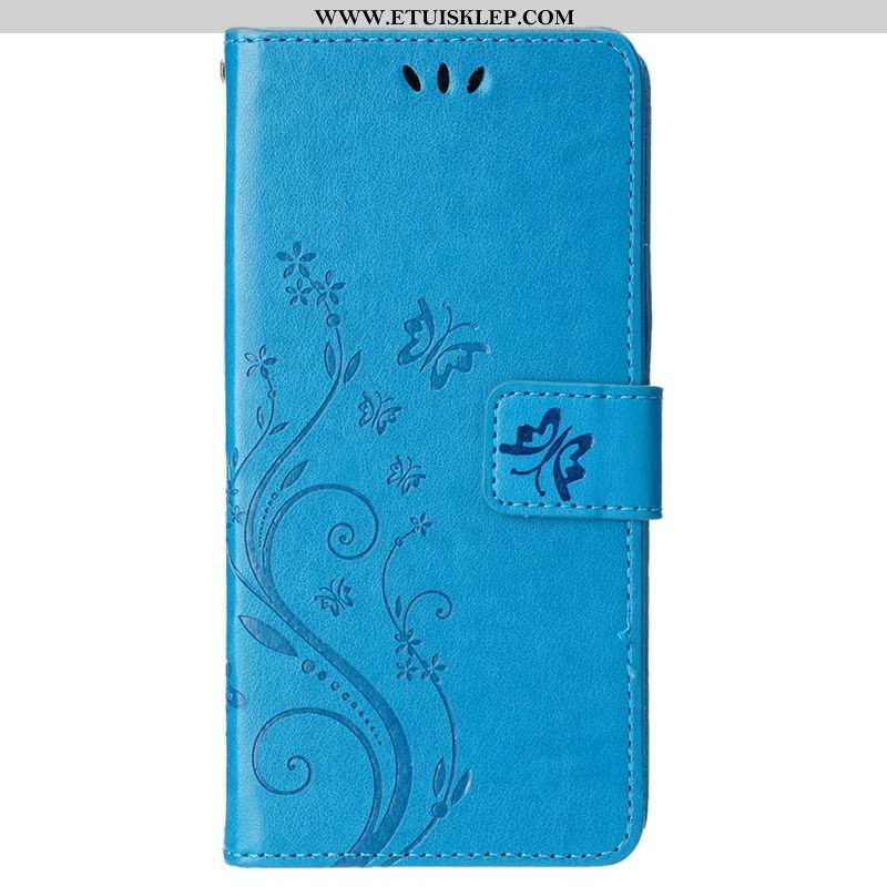 Etui Folio do iPhone 15 Plus Kwiaty I Motyle